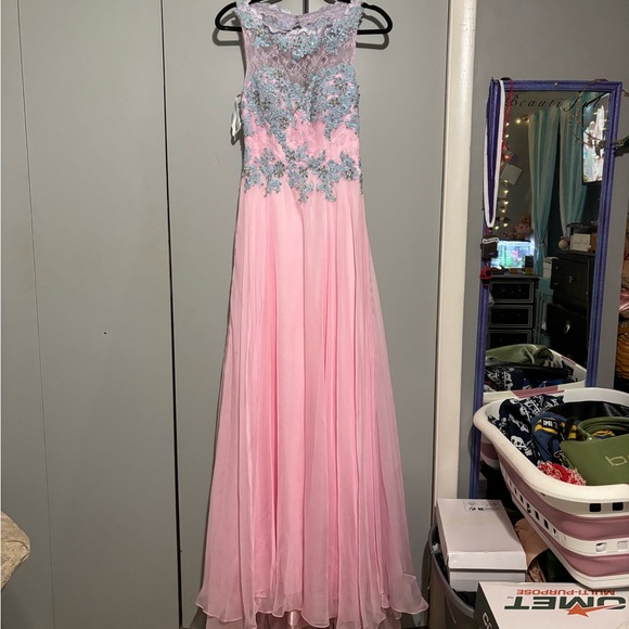 Tony Bowls Pink Halter Gown for Weddings